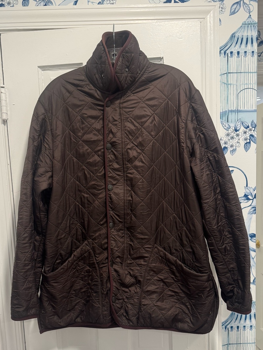 Men's Quilted Barbour Jacket - Fleece Lined